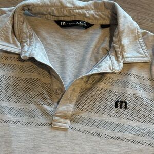 Travis Mathew Gray Polo Shirt Classic Design